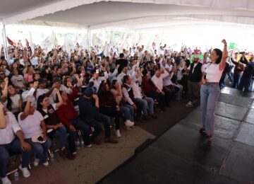 Asamblea multitudinaria de Morena en apoyo a Claudia Sheinbaum y a la soberanía nacional