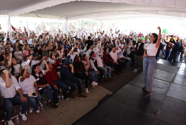 Asamblea multitudinaria de Morena en apoyo a Claudia Sheinbaum y a la soberanía nacional
