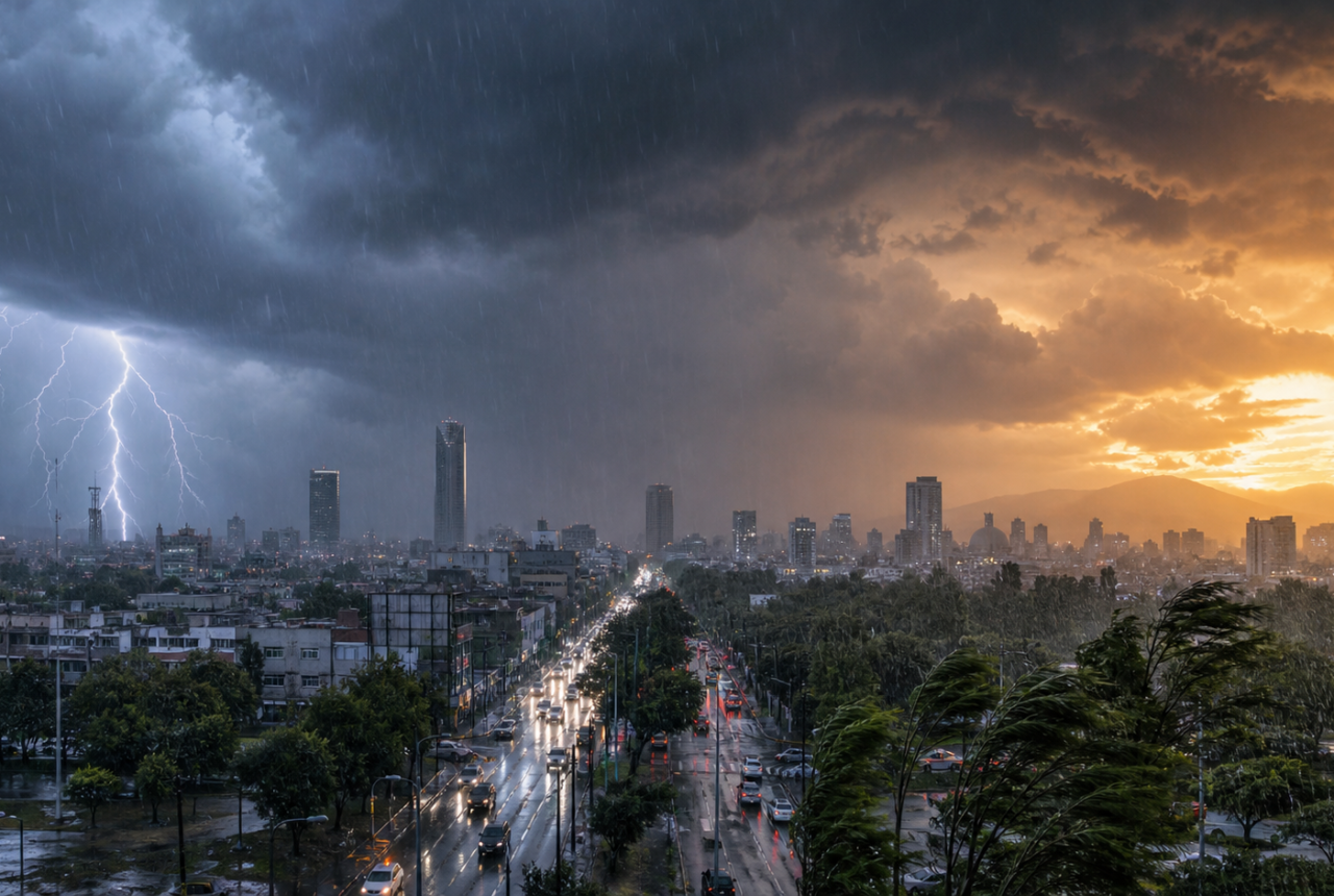 Fin de semana extremo: lluvias torrenciales, vientos de 70 km/h y calor de más de 45 °C