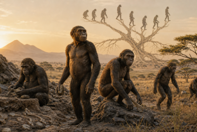 Reconstrucción científica de homininos tempranos en la sabana africana y la evolución ramificada del género Homo
